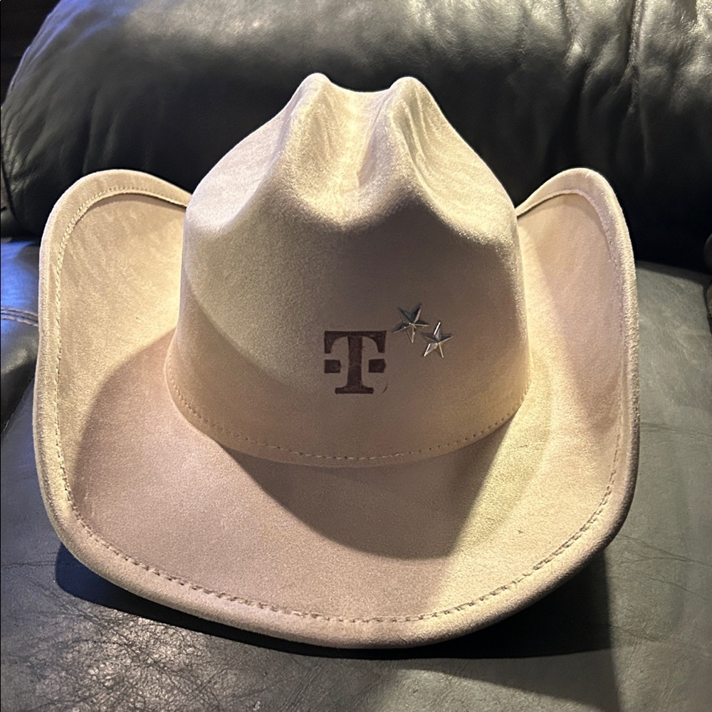 Tan Cowboy Hat with Star Accents